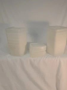 12~Vintage Clear Freezer Containers With Lids Pint Size - Excellent Condition! - Picture 1 of 9