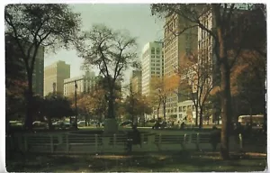 VTG Postcard - Grand Circus Park, Heart of Detroit, Michigan 1960 - Picture 1 of 2