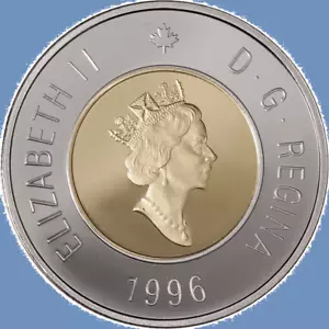 1996 Canada FIRST Canadian Toonie Two Dollar Coin From Mint Roll UNC - Picture 1 of 2
