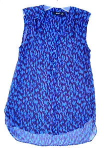 ANA Canotta Trasparente Donna Extra Small Blu Camicia Senza Maniche Tunica Blusa Donna - Foto 1 di 8