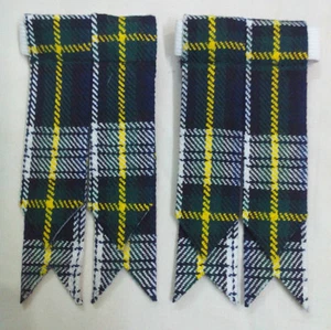 Escocés Distintivo de Calcetín Kilt Vestir Gordon Tartán Liguero / Parpadea - Imagen 1 de 1