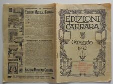 vintage CATALOGO EDIZIONE CARRARA 1932 MUSICA SACRA ED EDUCATIVA 
