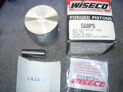 Suzuki Dirt Bike 1988 RM125 RM 125 Std Bore 54.00mm Piston Kit NEW Wiseco 568PS - Image 1 of 3