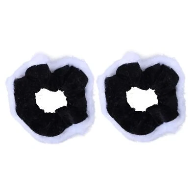 Velvet & Fur Hair Scrunchies for Women and Girls Set of 2 - Image 1 of 4
