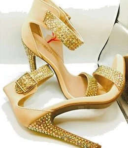Custom Women Ankle Strap Open Toe Wedding Party Stilettos High Heel Sandals - Picture 1 of 3
