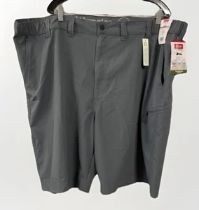 Wrangler NWT Men's Performance Relaxed Fit Gray Shorts Classic Flex Waistband 48 - Picture 1 of 14
