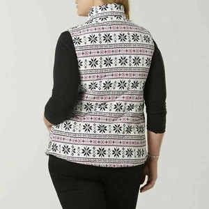 Puffer Vest Jacket NEW Lightweight size Medium FAIR ISLE FAIRISLE SNOW - Picture 1 of 6