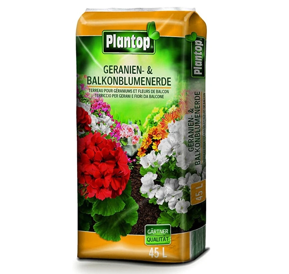 PLANTOP Geranien- und Balkonblumenerde, 45 Ltr