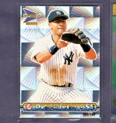 2000 PACIFIC PRISM HOLOGRAPHIC MIRROR PARALLEL #99 DEREK JETER HOLO LOW #005/160 - Image 1 of 2