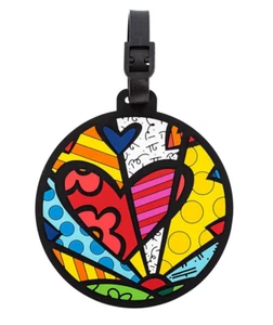 Romero Britto Luggage Tag - Heart A New Day * NEW * - Picture 1 of 4