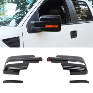 Sides Rearview Mirror Cover Caps Trim for Ford F150 2009-2014 Carbon Fiber ABS - Picture 1 of 10
