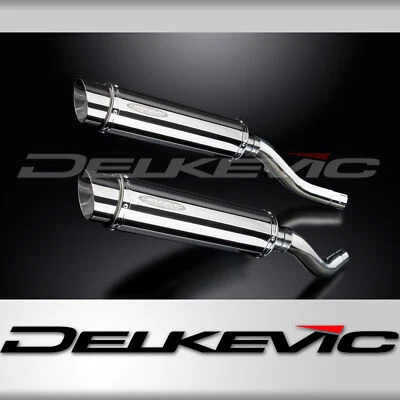 Kit silenciador de escape Kawasaki Z1000 2003-06 Delkevic deslizante 14" redondo aço inoxidável - Imagem 1 de 4