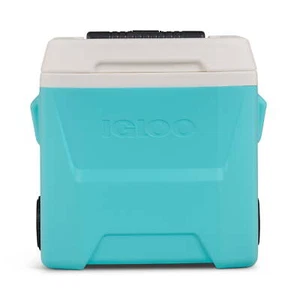 Igloo 16 QT Laguna Hard Sided Ice Chest Cooler with Wheels, Aqua Blue - Picture 1 of 21