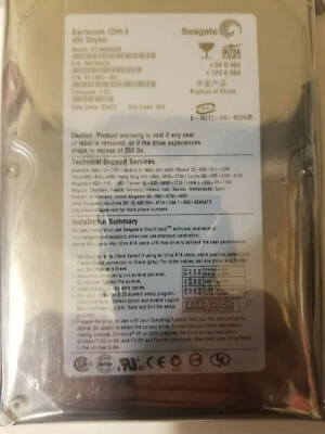 Seagate ST3400832A PN: 9Y7485-301 FW 3.03 WU ATA 3.5" 400GB HD DC 05472 - Image 1 of 2