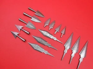 LOT OF 15 PIECE DAMASCUS STEEL ARROW HEAD 100% HAMDMADE A176 - Picture 1 of 10