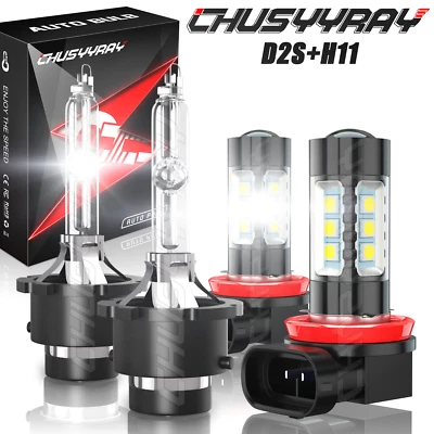 Kit de 4 bombillas antiniebla de haz alto/bajo faros delanteros HID para Acura TL 2007-2008 Foto 1 de 4