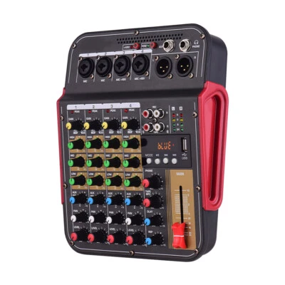 Hot 4-Channel Live Studio Audio Mixer USB Bluetooth DJ Sound Mixing Console Z8A5 - Image 1 of 4