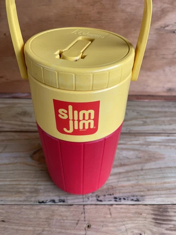 Vintage Slim Jim Coleman Collab WWF Randy Macho Man Savage Thermos Cooler 1993 Cover