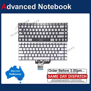 Silver Keyboard for HP Spectre X360 13-AG 13-AD 13-AQ AH AC AE AF BF Backlit - Picture 1 of 2