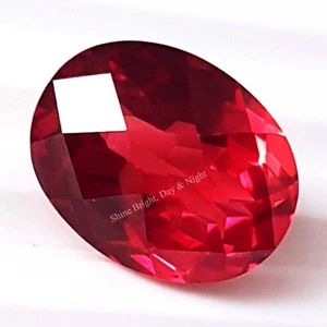 Lab-Certified 10.30 Ct Red Ruby Oval Gemstone | Mozambique | Checker Cut - Picture 1 of 10