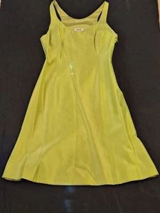 Moschino Lime Silk Blend Dress 40 S Made in Italy Wow Fab - Picture 1 of 11