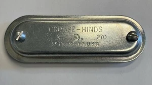 CROUSE HINDS 270 3/4" CONDULET CONDUIT BODY ALUMINUM COVER - Picture 1 of 2