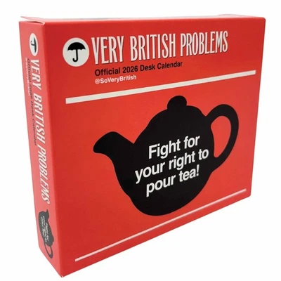 CAROUSEL WORLDWIDE Very British Problems Desk Calendar 2026 - Humour - Day To View