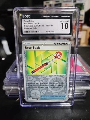 Roto-Stick - 127/131 - Prismatic Evolutions - Pokemon TCG - Reverse Holo 10 GEM  - Image 1 of 4