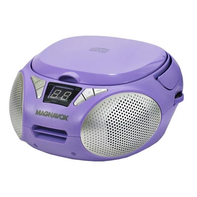 MD6924-PL Portátil Carga Superior CD Boombox con Radio Estéreo AM/FM en Púrpura |... Foto 1 de 4
