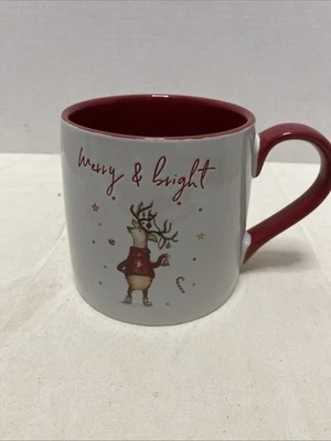 Рождественская кофейная кружка Global Design Connections с оленями красная - Изображение 1 из 4