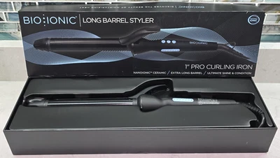 Bio Ionic Long Barrel 1" Pro Curling Iron Model Z-FGTST-CL-1.0 NIB - Image 1 of 4