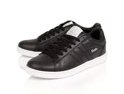 Scarpe da ginnastica Gola Equipe Snake donna UK 5 e 7 bianche e nere stringate sneakers - Immagine 1 di 4