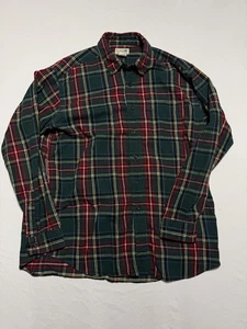 Camisa de franela LL Bean L regular ajuste tradicional a cuadros 100 % algodón - Imagen 1 de 6