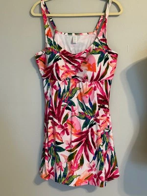 BAL HARBOUR 0NE-PIECE WOMEN'S SWIMSUIT.SIZE: 20W TROPICAL PRINT ADJUSTABLE STRAP - Image 1 of 4