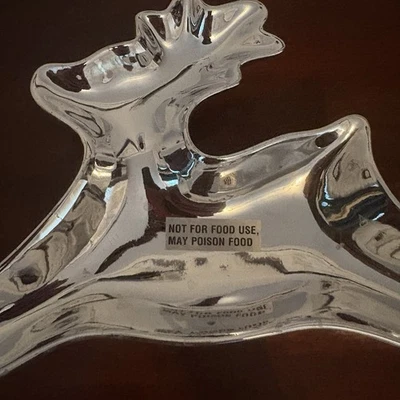 Reindeer Shaped Trinket / Candy Dish Tray - Set Of 2 - NWT - Silver Colored - - Image 1 of 4