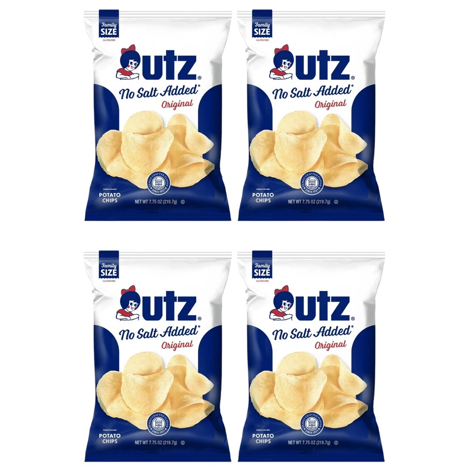 Utz No Salt Added Potato Chips 10.5 Oz