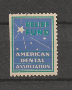Worldwide Cinderellas Poster Stamp Seal Vignet American Dental Association Fundb - Picture 1 of 1