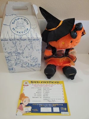 Build-A-Bear Hello Kitty Naranja Halloween 2011 NUEVO con Caja y Certificado de Nacimiento Foto 1 de 4