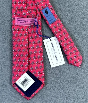 Галстук Vineyard Vines мужской розовый шелк мартини сигара геометрическая подготовка загородный клуб новый - Изображение 1 из 4