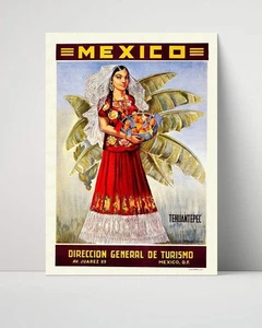Classic Travel Unframed Poster - Mexico City - 1968 Olympics - Picture 1 of 4