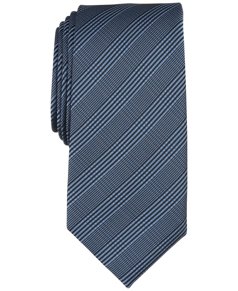 Alfani Mens Regular fit Tie Necktie One Size Blue Striped - Image 1 of 1