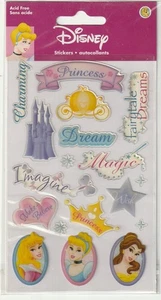 NEW! Vintage Disney Princess Gems Epoxy stickers 17081 Fast Free Ship! - Picture 1 of 2