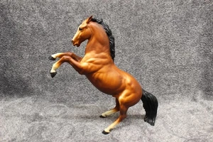 VTG Breyer fighting stallion brown plastic horse - Picture 1 of 13