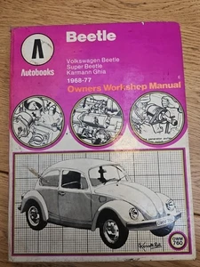 Autobooks Owners Workshop Manual Vw Beetle Superbeetle Karmann Ghia 1968-77 - Picture 1 of 4
