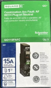 New Square D QO115PAFC 15 Amp Single-Pole Plug-On Neutral Combination - Picture 1 of 1