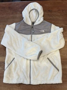 The North Face Oso Hooded Fleece Jacket - Girls' White / Grey Size L (14-16) - Picture 1 of 9