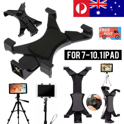 Universal Tablet Tripod Mount Bracket Holder 1/4” Thread Adapter For iPad 7~10.1 - image 1 of 4