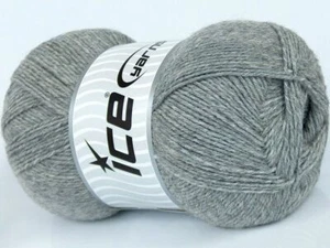 2-Skein Lot Virgin Wool Sock Yarn Fine 2x150g/375m Grey - Picture 1 of 4
