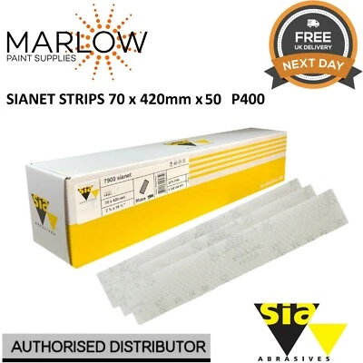 SIA 7900 SIANET NET ABRASIVE NET Sanding STRIPS 70X420MM PK50 P400 -