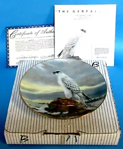 1991 Bradex The Gyrfalcon Soaring Majesty Collector Plate With Box, COA & Info - Picture 1 of 6